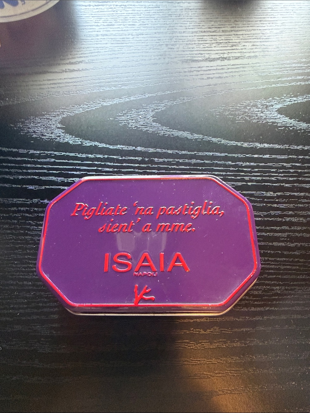 Isaia Purple Tin with Red Accents